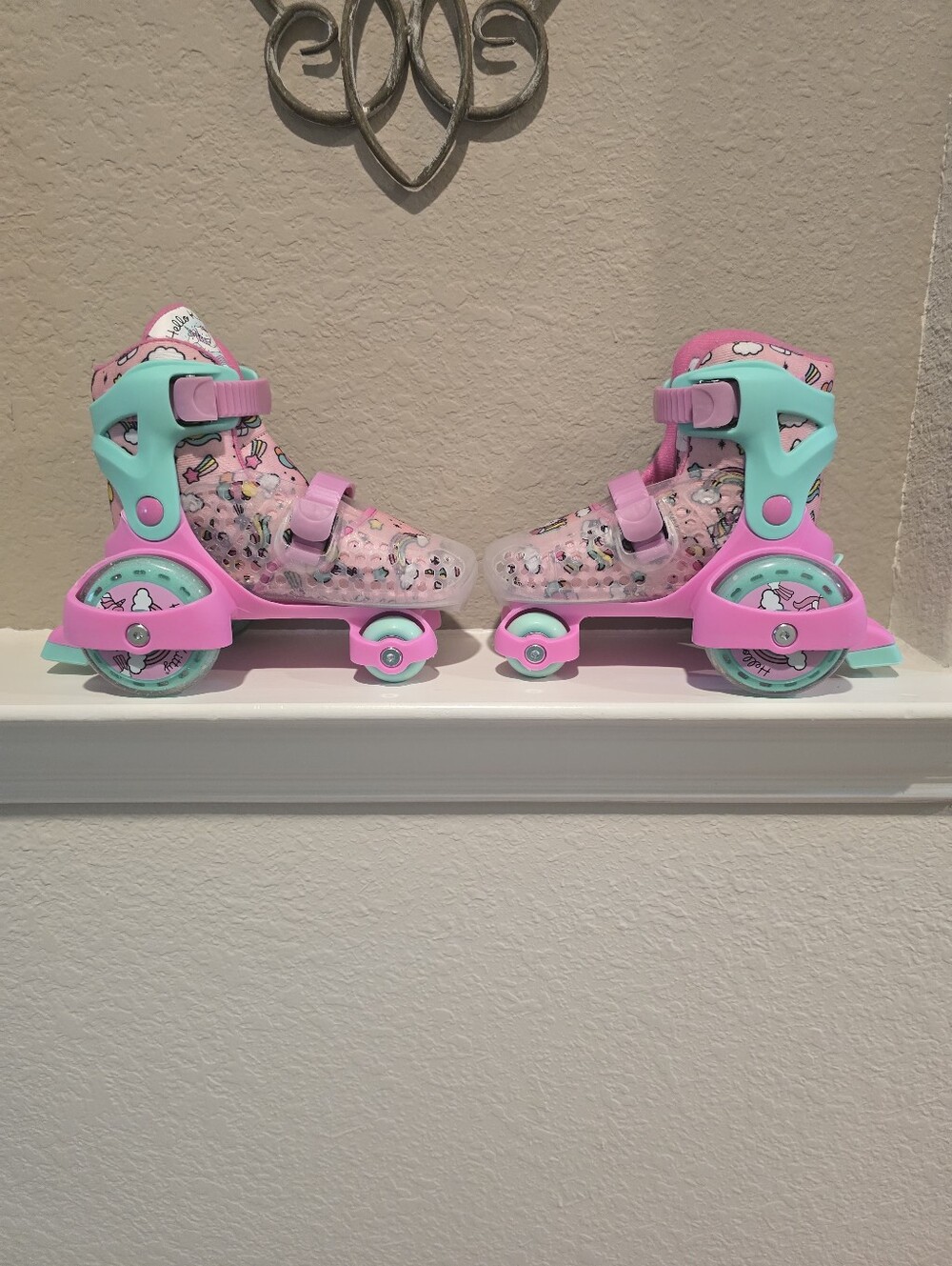 Hello Kitty Kids Adjustable Pink & Mint Roller Skates